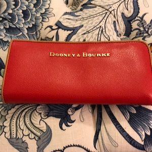 Dooney n Burke Pebble grain leather zipper clutch